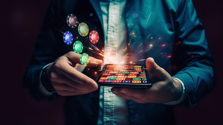 Kartu fitur mql5 bertema esports merah